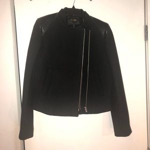 NWT Maje leather and wool Moto jacket